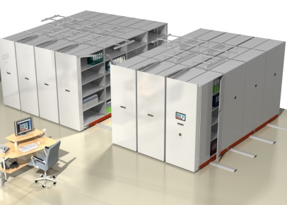 Передвижные стеллажи с электроприводом