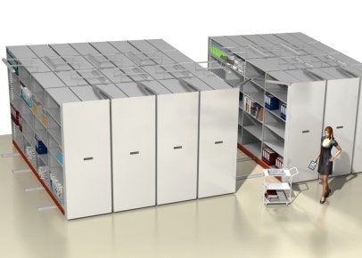 Мобильные стеллажи с электроприводом